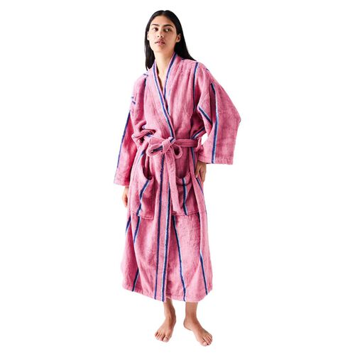 Kip&Co Blushing Stripe Bamboo Terry Bath Robe